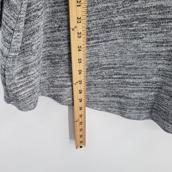 Ruby Rd. 3x Caged Neck Sweater Womens Plus Heathered Gray Black 3/4 Sleeve - Picture 7 of 12